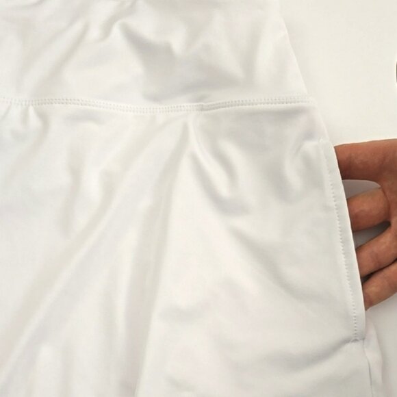 OCX Trem Women's White Activewear Skort Skirt Built In Liner Pockets Size Large - Picture 7 of 16